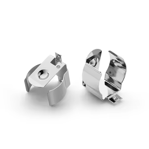 Metal 17mm-19mm Dia. Battery Clip SMT 18350, 17350, CR123A, 2/3A Battery Clip BC-1629-NI