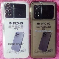 Original Space Clear Silicone Black Space hp Poco M4/M4 pro Clear Casing Transparent Black Space