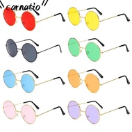 CARNATIOGV Metal Sunglasses Retro Hippie Party Circle Glasses