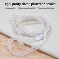 KZ High-Purity Silver-Plated Flat Cable Headone Cord HiFi Sport Earone essories With Microone ZS10 Pro/ZEX Pro/EDX Pro