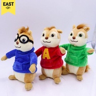 EASTOF 3Pcs Fluffy Squirrel Doll Pendant, Soft Cartoon Alvin and the Chipmunks Plush Toy, Cute Plush