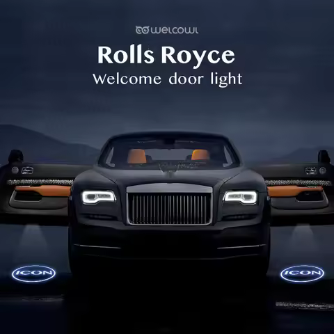 Welcome Light For Rolls Royce Phantom Coolinan Gust Curry Wraith Customization Car Door Icon Glass Q