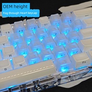 ✷Black and white love powder fog transparent key cap OEM height cross shaft Wooting full transformat