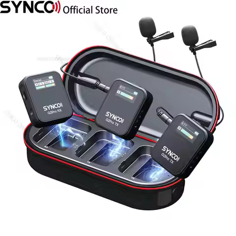 SYNCO G2 A2 G2A2 Pro 2.4G Wireless Lavalier Microphone for Smartphone Camera Video Studio Streaming 