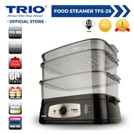 Trio 25L Food Steamer With Low Sugar Rice Bowl | 3-Tier Jumbo Electric Steamer | 60 minutes Auto Sto