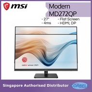 MSI Modern MD272QP | MD272QPW 27"/WQHD/Flatscreen/IPS Panel/75hz/4ms/Type C/Anti-Flicker/Speakers/(W