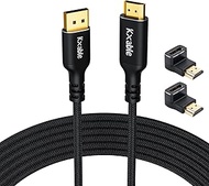 8K DisplayPort to HDMI Cable 10 Feet, DP 1.4 to HDMI 2.1 Video Cord (8K@60Hz,4K@120Hz), Uni-Directional Braided Monitor Cord, Support Dynamic HDR, HDCP 2.3, DSC 1.2, for RTX 3090, RX 6900, PC, AMD