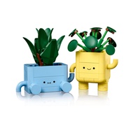 Moc Happy Plants Home Decor Model Building Blocks Bricks Flower Botanical Collection Set Diy Kid Cre