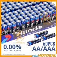 [ 60 PCS ] 1.5V AA / AAA Battery Carbon Battery Bateri Tahan Lama Torchlight Remote Control Mouse Ke