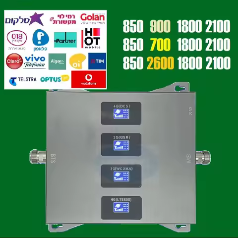700 850 900 1800 2100 2600 Band N28 N5 N8 N3 N1 N7 Cellular Amplifier Booster Repeater for Israel Br