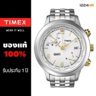 Timex  T2N613 Intelligent Quartz Traveler นาฬิกา Timex ผู้ชาย สาย Stainless  ของแท้ รับประกัน 1 ปี 12/24HR