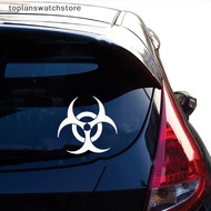 toplan Cool Biohazard Warning Motocross Stickers Danger Sign Decals Bicycle Racing Fuel  Body Off-road Motorcycle Helmet Decoration swatchstore