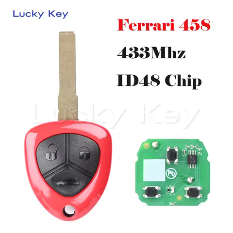 ID48 Chip 433MHZ 3 Button Remote Smart Car Key For 2009 2010 2011 2014 Ferrari 458 Car key Italia GT