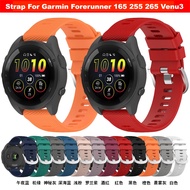Silicone strap For Garmin Forerunner 165 255 255S 265 265S Music smart watch strap For Garmin Venu 3