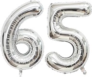 GFIURNJVVBJH Number 65 Jumbo Giant Balloon 40 Inch Number Foil Balloon for 65th Birthday Party Decor