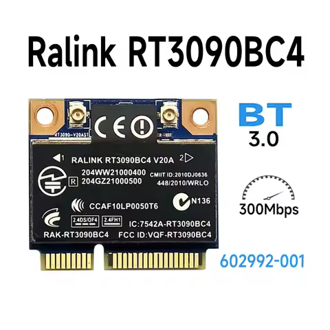 Ralink RT3090BC4 WiFi N BT3.0 PCI-e Card 300M CQ42 CQ62 DV7 G62 G72 MINI110 4520S 602992-001 802.11n