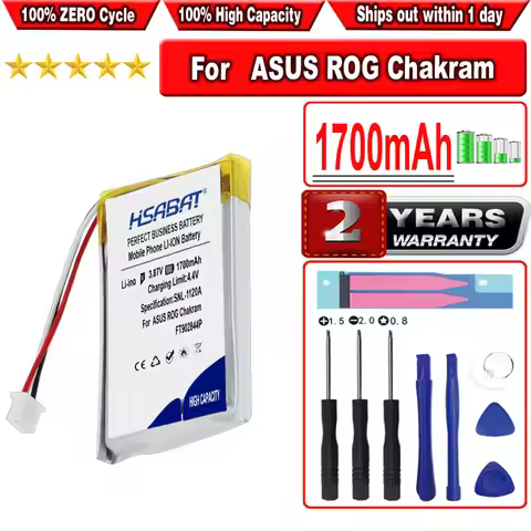 HSABAT 1700mAh FT902844P Battery for ASUS ROG Chakram Wireless Mouse