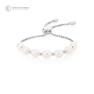 Maison de Jewels - Perles Signature Circle Slider Bracelet สร้อยข้อมือเงินแท้ สร้อยข้อมือมุก สร้อยข้