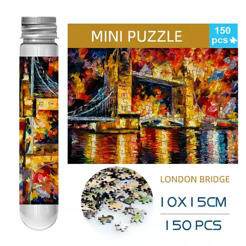 150pcs Mini Test Tube Puzzle London Biridge Famous Painting Educational Game Home Decor Festival Gif