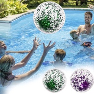 ReadyStockTransparent PVC Inflatable Beach Ball Elastic Beach Ball Confetti Ball Pool Beach Outdoor Toys