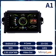 Acodo 2din Android 12 Wifi 4G HeadunitสำหรับToyota Fortuner 2016-2018 Carplay Android Auto 8Cores DSP IPSหน้าจอสัมผัสAM RDSวิทยุFMรถ 2*16EQ Mirror Linkวิทยุติดรถยนต์นำทางGPSวิดีโอOutระบบควบคุมพวงมาลัยปลั๊กและเล่นเครื่องเสียงรถยนต์