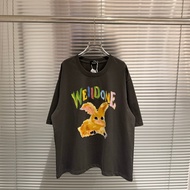 Welldone moon 26ss New Style Men Women Same Style Fashionable All-Match Rainbow Graffiti Rabbit Whit