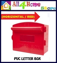 PVC Plastic Letter Box Red Letter Box Mail Box