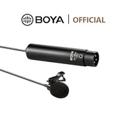 BOYA BY-M4C/ M4OD Professional Clip-On Cardioid XLR Lavalier Microphone for Sony Canon Panasonic Camcorders Zoom Audio Recorders