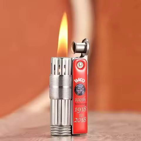 Original IMCO Lighter Old Gasolin Flint Lighter Windproof Stainless Steel Cigarette Petrol Oil Light