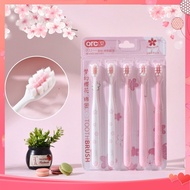 5 Pack Soft Elastic Bristle Toothbrush Sakura Style Gently Cleaning Teeth Protect Gum Gingival Remov