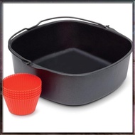 [G Q L W] Air Fryer Non-Stick Baking Pan for Philips Airfryer,Power Airfryer,Silicone Oven Mitts Air Fryer Accessories 7Inch