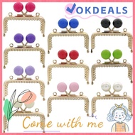 OKDEALS Purse Clasp Frame, Square Candy Color Purse Frame Kiss Clasp, Metal Bag Kiss Clasp Lock