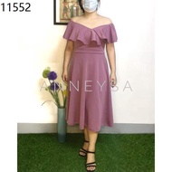 gown for ninang wedding CAROLINE MIDI PLUS SIZE no belt neoprene formal gown dress wedding kasal deb