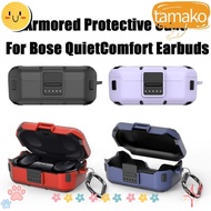 TAMAKO Anti-scratch Earphone Cover, Portable Full Protection Armored Protective , Fully Covered Hard Shells for Bose QuietComfort Earbuds Charging Boxes