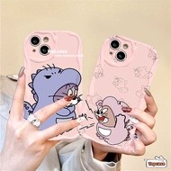 Infinix Smart 8 7 6 5 2020 Hot 40i 30i 30Play 20 20i Play Note 12 G96 Spark Go 2024 2023  Hot 12 11 10 Play Small Anime Mouse Couple 3D Wave Edge Phone Case Soft Cover