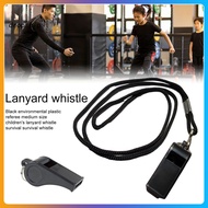 DRO_ Survival Whistle with Lanyard Loud Crisp Sound Buckle Design Portable Warning Accessory Outdoor Sports Referee Coach Whistle Survival Equipment