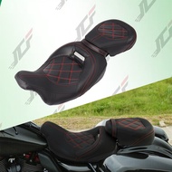 ที่นั่งผู้โดยสาร ด้านหน้า และด้านหลัง สีแดง สําหรับรถจักรยานยนต์ Harley Touring CVO Road Street Glid