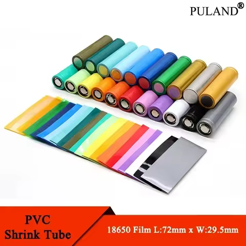 25/50/100/300pcs PVC Heat Shrink Tube 18650/21700/26650 Lipo Battery Wrap Precut Insulated Film Cove