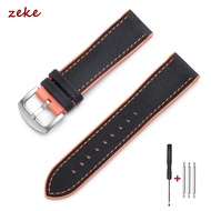 20mm Nylon Silicone Watch Strap for Omega for IWC Watches Mens Sport Stitched Watch Band 18/21/22mm