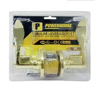 POWERHOUSE PRO SERIES Tubular Entrance Lever Curved Lockset PH809PBET Brass Finish US3 PHDH TFM