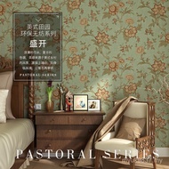 Self-Warm Style American University Dropping Pastoral Wall Wallpaper Bedroom Pattern Sticky Gray Wal