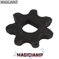 MAGICIANIP Motor Pinion Gear, 7 Teeth Thickness 3mm Chain Wheel Sprocket, Durable Black Carbon Steel