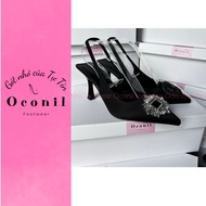 ( CG9D ) 9 Inch High Heels with White/Black Stones for Women