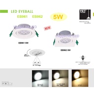 Yetplus LED Eyeball Lampu Bilik LED EB961/EB962 5W 3000K 4000K 6500K Adjustable White Casing Round Square