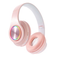 AT-🛫NewB395.0Bluetooth Headset Macaron Color Luminous Colorful Breathing Light Headset Bluetooth Headset