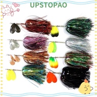 UPSTOPAO Bucktail Spinner Bait, 45g Bright silk Fishing Spinner Bait, Musky Bucktail metal sequin Sp