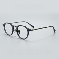 MAOLAZI Fashion Acetate Fiber Eyewear Retro Square Pure Titanium Eyeglasses Optical Prescription Gla