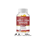 ACV Apple Cider Vinegar Capsules - Natural Support for Detoxification Cleansing Digestion & Gut Heal