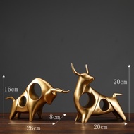 Pair Golden Bull Statue (1 set Contains 2 Pcs)