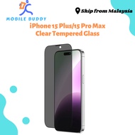 MB iPhone 15 Plus/15 Pro Max Privacy Full Screen Tempered Glass Screen Protector